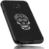 Etui i futerały do telefonów - mumbi Etui kompatybilne z Samsung Galaxy J3 2017, etui na telefon komórkowy z motywem Calavera białe, czarne - miniaturka - grafika 1