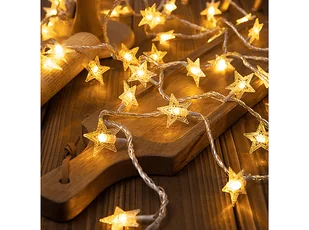 Lampki choinkowe BELINE LED Snowflake/Star 6m/40 lampek ciepły biały - Oświetlenie świąteczne - miniaturka - grafika 1