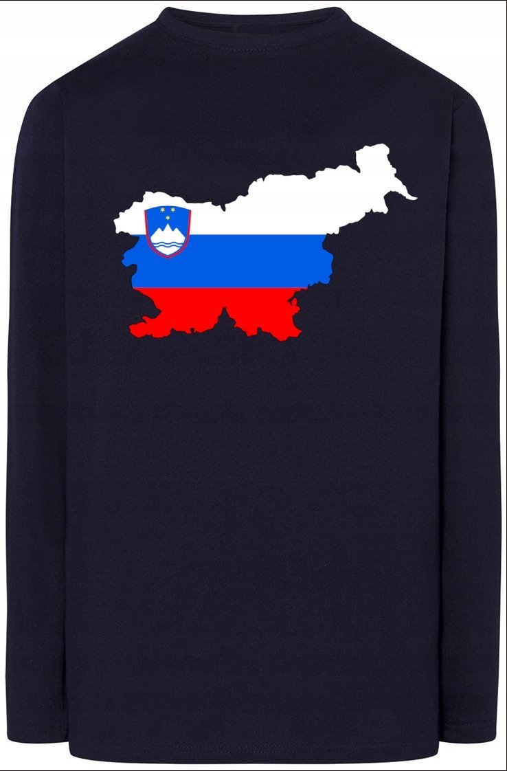Słowenia Flaga Męska Bluza Longsleeve Nadruk R.XXL
