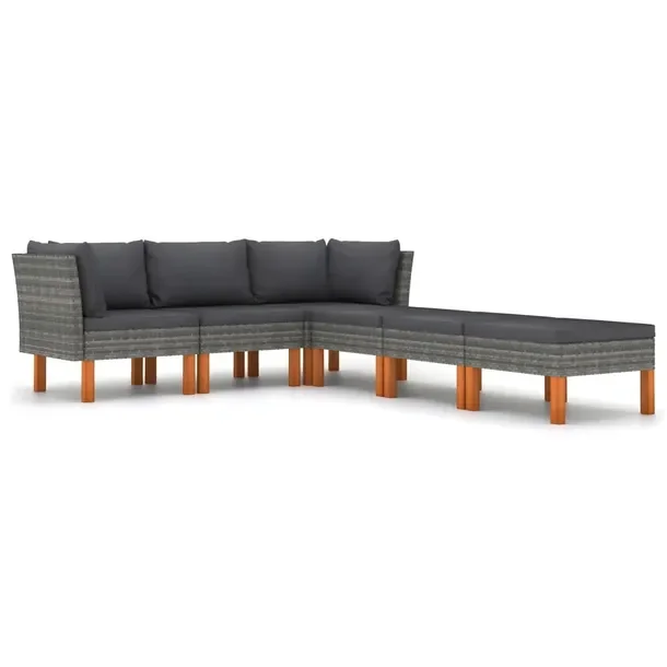 Zestaw wypoczynkowy 2x sofa narożna, 1x sofa środkowa, 3x podnóżek, sza