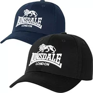 Czapki damskie - Lonsdale Wiltshire czapka uniseks z daszkiem, dwupak, czarny/ciemnogranatowy., jeden rozmiar - miniaturka - grafika 1
