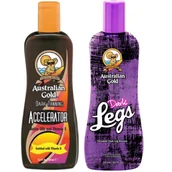 Balsamy i kremy do opalania - Australian Gold, Accelerator W Spray + Dark Legs Do Nóg, 2x250ml - miniaturka - grafika 1