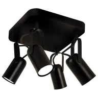 Lampy sufitowe - Wielopunktowa lampa natynkowa Lofta 04396 Ideus regulacja czarny - miniaturka - grafika 1