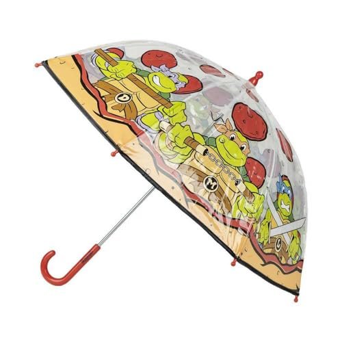 CERDÁ LIFE'S LITTLE MOMENTS Parasol bąbelkowy żółwi ninja - ręczne otwieranie - wielokolorowy - wykonany w 100% z POE o strukturze z włókna szklanego - oryginalny produkt zaprojektowany w Hiszpanii,