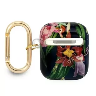Guess GUA2HHFLB AirPods cover niebieski/blue Flower Strap Collection - Akcesoria do słuchawek - miniaturka - grafika 2