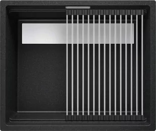 Zlew BRANDE HIGH 560-60-U GRAPHITE (grafitowy) | podwieszany zwijany ociekacz ROLLMATA - Zlewozmywaki - miniaturka - grafika 1