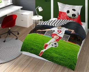 Detexpol Pościel Młodzieżowa 140x200 Piłkarz piłka 3446a140 - Pościel - miniaturka - grafika 1