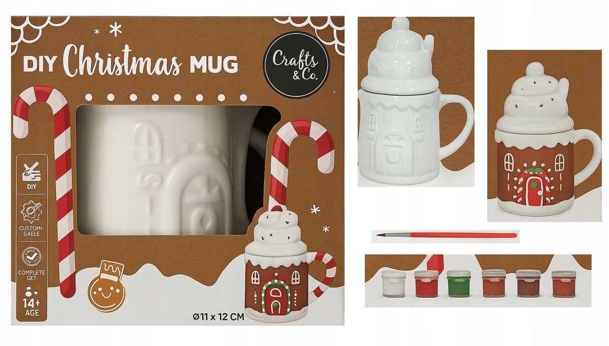Kubek świąteczny do samodzielnego malowaniwa DIY christmas MUG na prezent