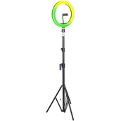 Lampy stojące - LAMPA PIERŚCIENIOWA RING LED STATYW - miniaturka - grafika 1