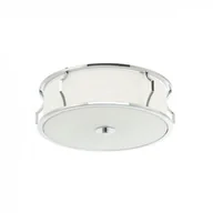 Lampy sufitowe - Orlicki Design LAMPA sufitowa Pirelo PL Cromo klasyczna OPRAWA okrągły plafon abażurowy biały chrom Pirelo PL Cromo - miniaturka - grafika 1
