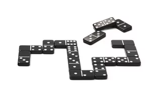 Djeco Gra domino - klasyczne, czarno białe domino, gra towarzyska, DJ05229 DJ05229 N - Gry planszowe - miniaturka - grafika 1