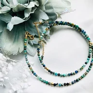 Naszyjniki - Naszyjnik z Chryzokoli , choker - miniaturka - grafika 1