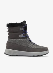 Buty zimowe damskie Columbia Slopeside Peak Luxe - shark/clematis blue - Buty zimowe męskie - miniaturka - grafika 1