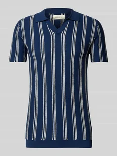 Koszulka polo o kroju slim fit z prążkowanymi wykończeniami model ‘BHAMOS’ - Koszulki męskie - miniaturka - grafika 1