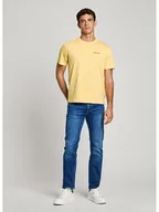 Koszulki męskie - Pepe Jeans Koszulka "Damian" w kolorze żółtym - miniaturka - grafika 1
