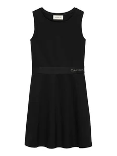 Calvin Klein Jeans Sukienka codzienna IG0IG02910 Czarny Regular Fit - Sukienki i spódniczki dla dziewczynek - miniaturka - grafika 1