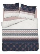 Pościel - Detexpol Pościel bawełniana 220x200 glamour ornamenty granatowa pudrowa 3835 B Bawełna 88 - miniaturka - grafika 1