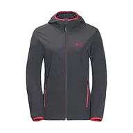 Kurtki damskie - Jack Wolfskin Damska kurtka softshell Turbulence czarny hebanowy L - miniaturka - grafika 1