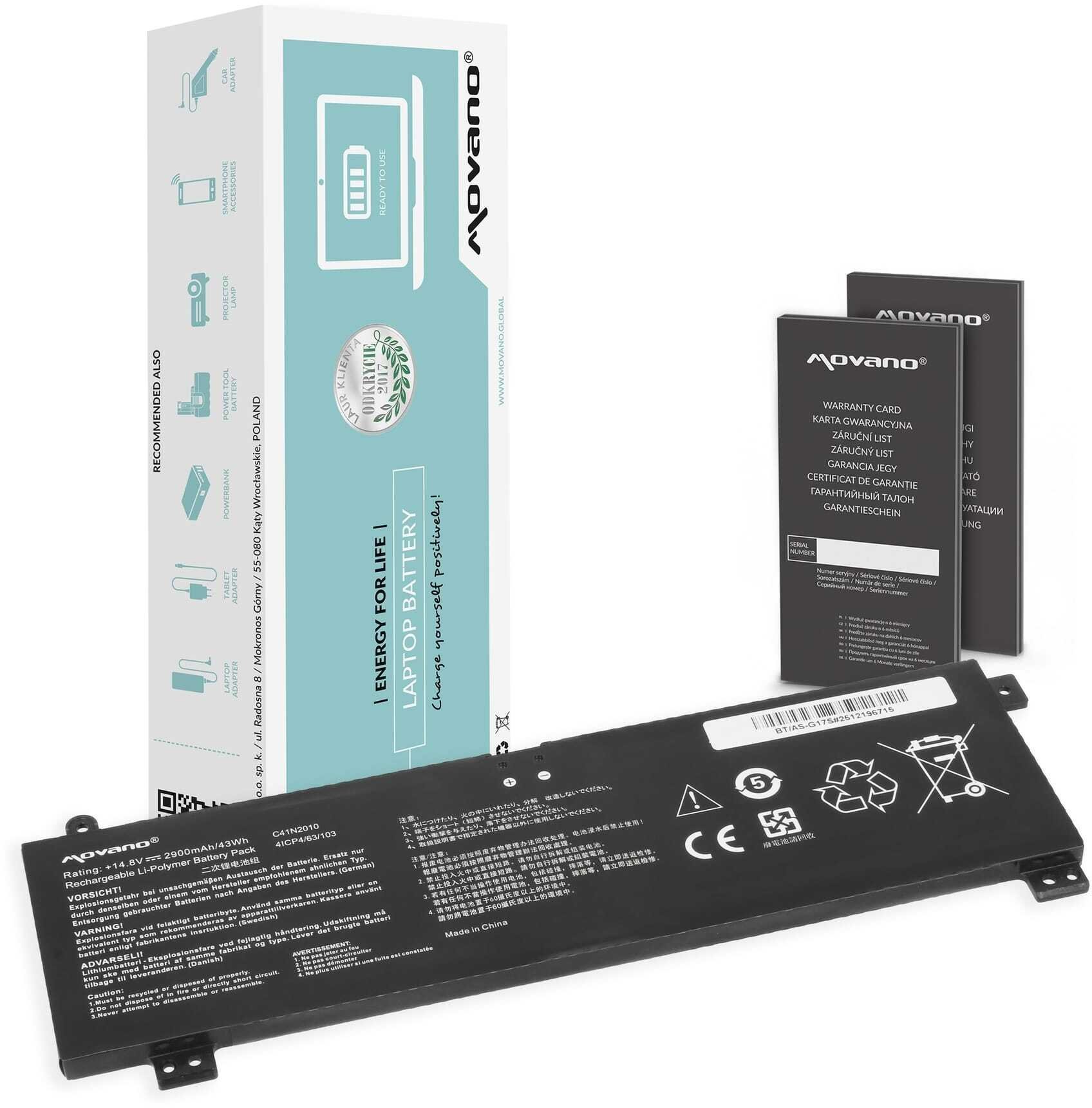 Bateria Movano Bateria Movano do Asus ROG Strix G15 G513IC, G17 G713IE 2900mAh