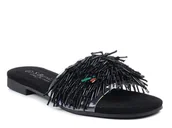 Klapki i japonki damskie - Klapki damskie eleganckie czarne S.Barski 576-40 - miniaturka - grafika 1