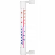 Termometry domowe - Bioterm Termometr zaokienny przyklejany biały 18 x 190 mm - miniaturka - grafika 1