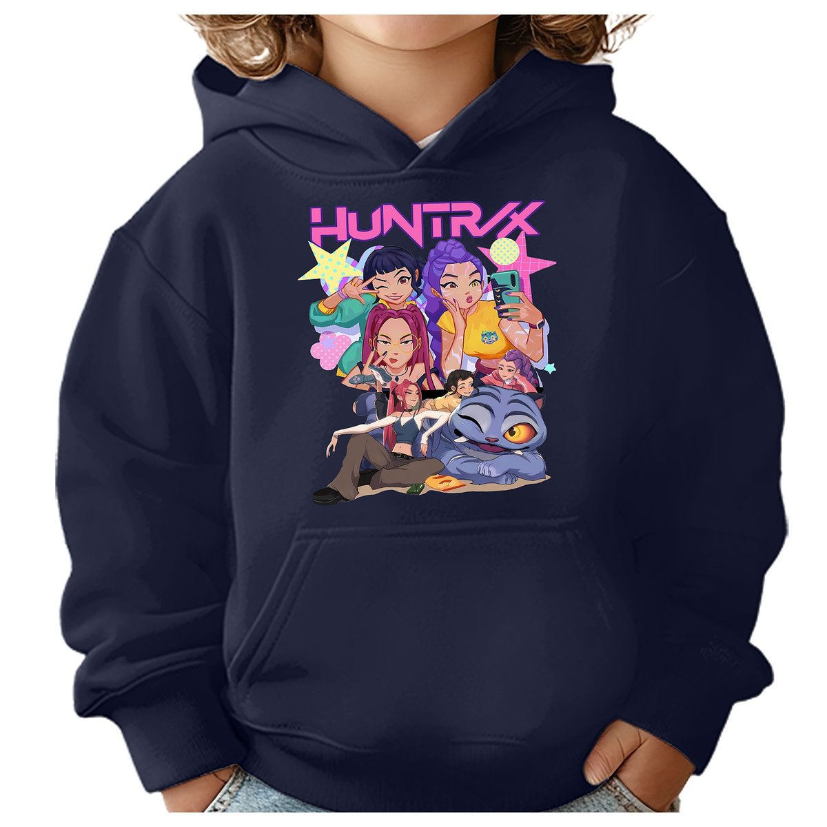 BLUZA DZIECIĘCA KPOP DEMON HUNTERS HUNTRIX 146-152 Z KAPTUREM BAWEŁNIANA
