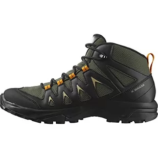 Salomon Męskie buty trekkingowe X BRAZE MID Gore-TEX Hiking Shoe, oliwkowe/czarne/szare zielone, 46 EU, Olive Night Black Gray Green, 46 EU - Buty trekkingowe męskie - miniaturka - grafika 1
