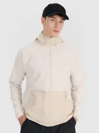 Bluzy męskie - 4F Bluza treningowa rozpinana z kapturem męska 4F x Robert Lewandowski - biała L - miniaturka - grafika 1