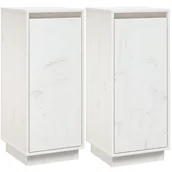 Szafki RTV - Biały komplet 2 drewnianych szafek C5-E85 - miniaturka - grafika 1