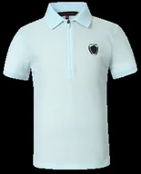 Koszulki jeździeckie - Koszulka polo COVALLIERO 24SS młodzieżowa niebieska, rozmiar: 152/158 - miniaturka - grafika 1