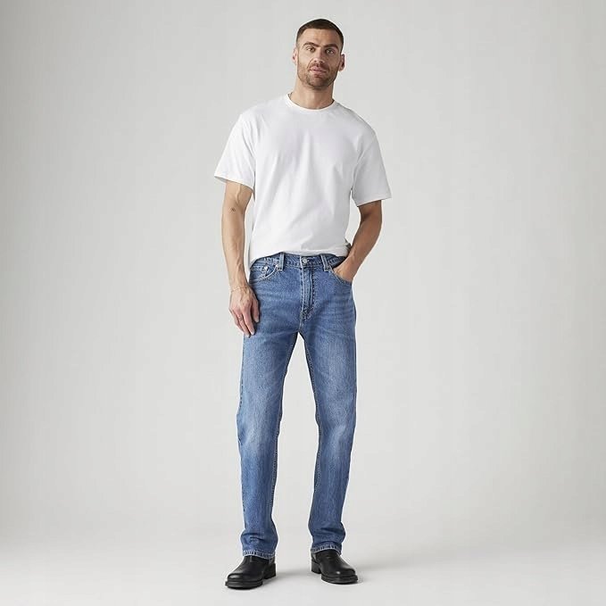 LEVIS JEANSY MĘSKIE WŚCIEKLE NIEBIESKIE PROSTE W33 L30 16FA