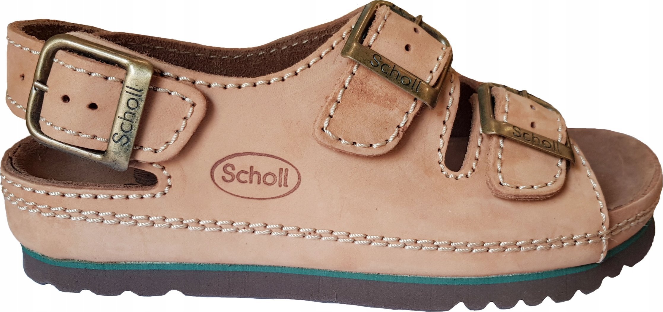 Mobilex Wygodne sandały Scholl AIR BAG BACK STRAP BRĄZ 37
