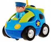 Zabawki interaktywne dla dzieci - Zdalnie sterowane Autko policyjne dla dzieci 3+ Pilot Kierownica + Figurka policjanta + Dźwięki Światła - miniaturka - grafika 1