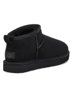 Botki damskie - UGG Skórzane botki w kolorze czarnym - miniaturka - grafika 1
