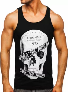 Czarna koszulka tank top bokserka z nadrukiem Bolf 14838 - Koszulki męskie - miniaturka - grafika 1