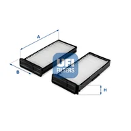 Filtry kabinowe - Filtr, wentylacja przestrzeni pasażerskiej UFI Filtry 53.338.00 - miniaturka - grafika 1