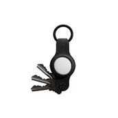 Lokalizatory GPS - KeySmart Air - organizer do kluczy z etui na AirTag wykonany ze skóry wegańskiej black - miniaturka - grafika 1