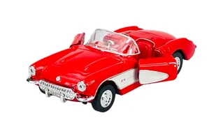 WELLY OLD TIMER 1957 CHEVROLET CORVETTE BEZ DACHU CZERWONY 1:34 42360 - Samochody i pojazdy dla dzieci - miniaturka - grafika 1
