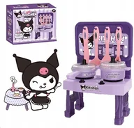 Zabawki AGD - Kuromi Kuchnia dla Dzieci Saniro Palnik Garnek Zabawka Zestaw + Akcesoria - miniaturka - grafika 1