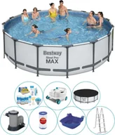 Baseny ogrodowe - Basen Super Deal - Bestway Steel Pro MAX 488x122 cm Wołowina - miniaturka - grafika 1