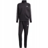 Dresy męskie - Dres męski adidas Basic 3-Stripes Fleece czarny IJ6067 L - miniaturka - grafika 1