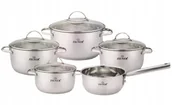 Zestawy garnków i patelni - Garnki stalowe komplet z rondlem Zilne zestaw 5 garnków na indukcje - miniaturka - grafika 1