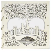 Pasmanteria - Drewniana kartka okolicznościowa Ślubna z grawerem - miniaturka - grafika 1