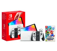 Konsole Nintendo - Nintendo Switch OLED Biały + Super Mario Bros. Wonder - miniaturka - grafika 1