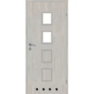 Drzwi wewnętrzne - Drzwi wewnętrzne 80P 2 / 4 tuleje dąb srebrny lakierowane aruba prawe - miniaturka - grafika 1