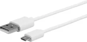 Kable USB - eStuff kabel microUSB 1m biały microUSB M - USB A M - miniaturka - grafika 1