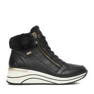 Botki damskie - Trzewiki Remonte CEO-D0T77-02 Czarny - miniaturka - grafika 1