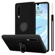 Etui i futerały do telefonów - Pokrowiec Do Huawei P30 w LIQUID CZARNY Etui TPU Obudowa Ochronny Case Cover Plecki Cadorabo - miniaturka - grafika 1