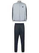 Dresy męskie - adidas Dres Basic 3-Stripes JI8876 Szary Regular Fit - miniaturka - grafika 1