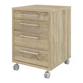 Szafki biurowe - Tvilum, Kontenerek Prima, Dąb, 48x49 cm - miniaturka - grafika 1